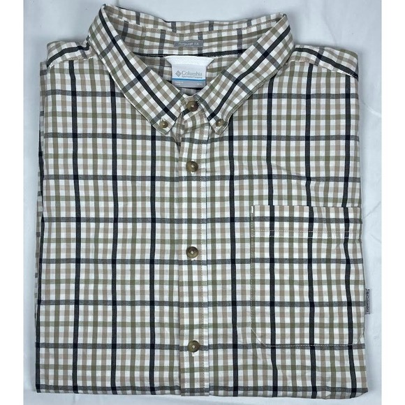 Columbia Other - Columbia Men's Rapid Rivers II Short Sleeve Button Down Shirt Beige/Black 2XL